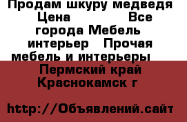 Продам шкуру медведя › Цена ­ 35 000 - Все города Мебель, интерьер » Прочая мебель и интерьеры   . Пермский край,Краснокамск г.